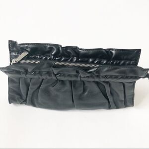 Express faux leather clutch Black